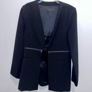 BCBGMaxAzria Black Women's Blazer with Zipper Detail